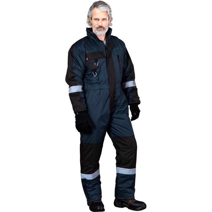 Combinezon de lucru REIS ALASKA-O, reflectorizant, bleumarin/negru, M