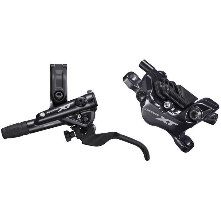 Frana bicicleta, Shimano, DEORE XT M8120, 4 pistoane, Control superior, Negru