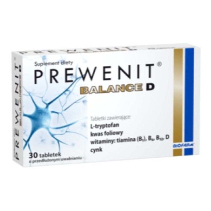 Supliment alimentar Prewenit Balance D, Biofarm, 30 tablete