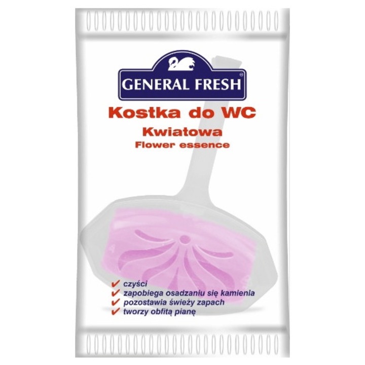WC-frissítő, General Fresh, virágos parfüm, rózsaszín/átlátszó