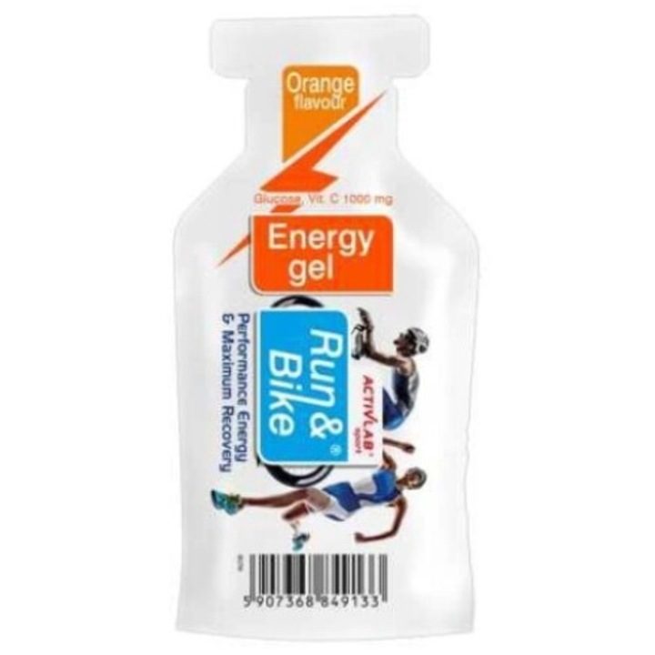 Gel energetic Run & Bike, ActivLab, portocaliu, 40g