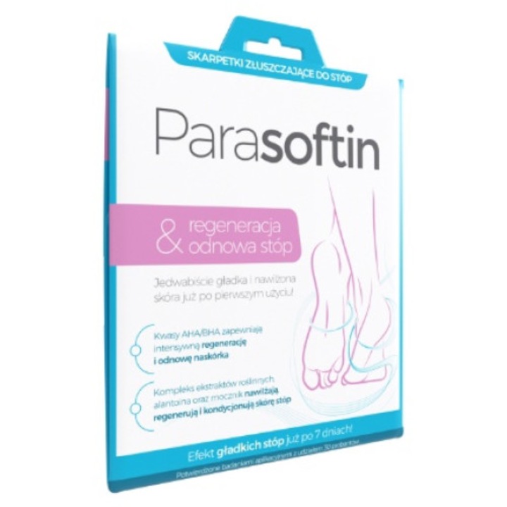 Sosete exfoliante Parasoftin, 1 pereche