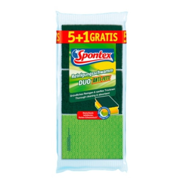 Set bureti de vase, Spontex, Model Duo, 6 bucati