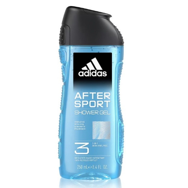 Gel de dus 3 in 1, Adidas, After Sport, 250 ml