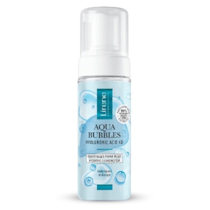 Spuma de curatare hidratanta, Lirene, Hyaluronic Acid 4D, 150 ml