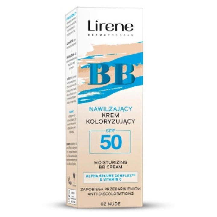 BB Cream SPF 50, Lirene, 02 Nud, 30 ml