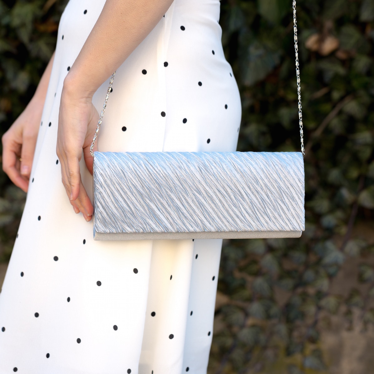 Plic de ocazie gri din satin