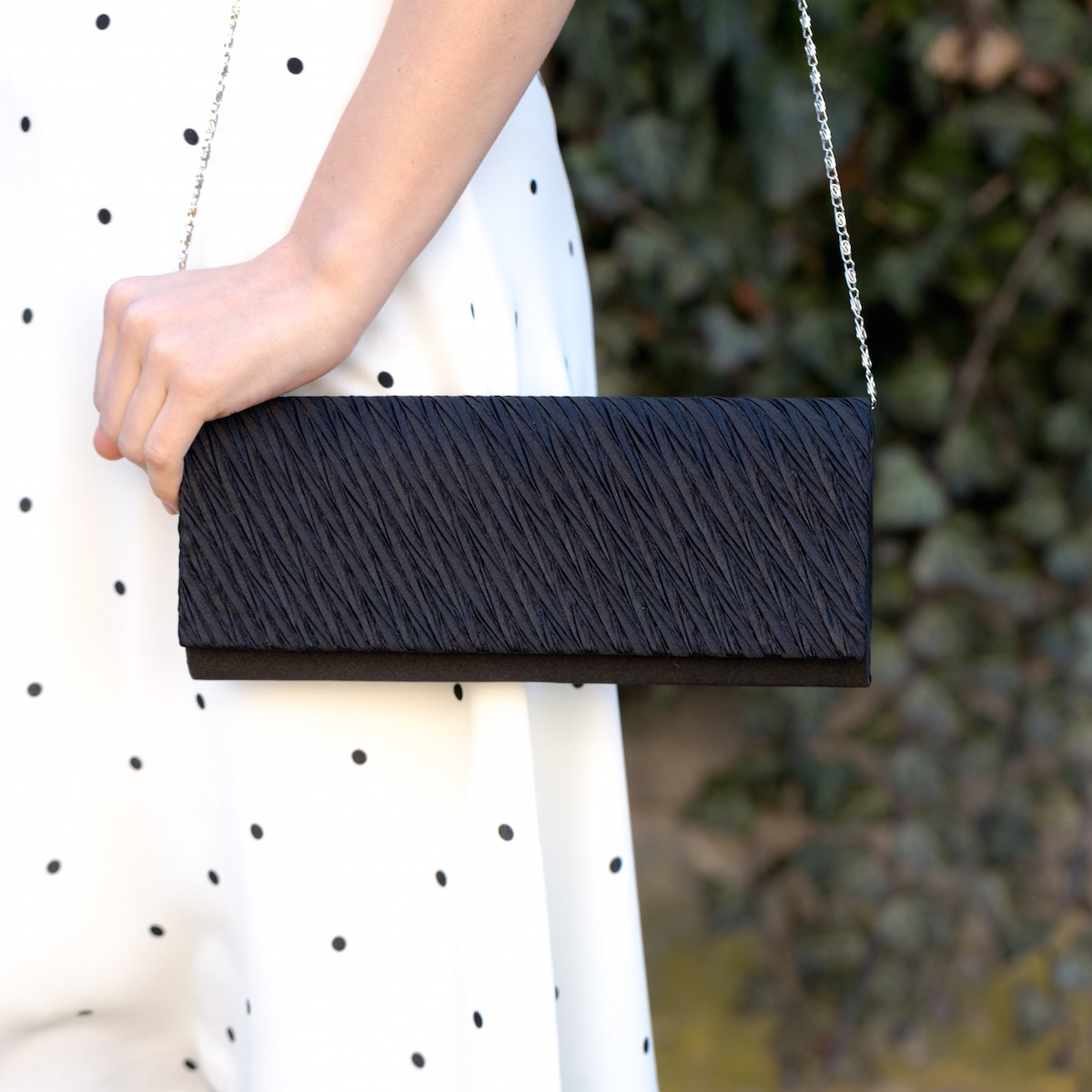 Plic de ocazie negru din satin