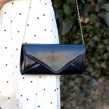 Plic de ocazie negru din piele ecologica Plic de ocazie negru din piele ecologica