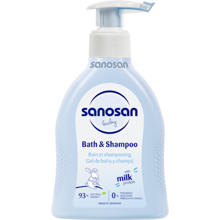 Gel de dus si sampon Sanosan Baby, 200 ml