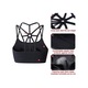 Bustiera sport dama, Cozevdnt, Poliester/Spandex, Negru, M