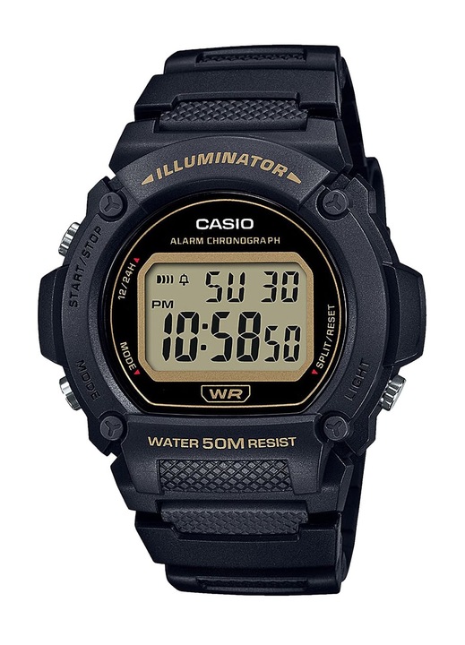 Férfi karóra, Casio, műanyag/gumi, fekete