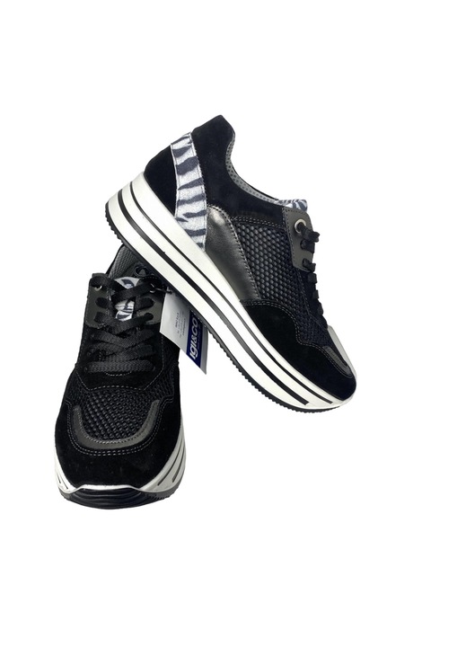 Adidasi dama din piele naturala, IGI&CO, Negru, Negru, 39