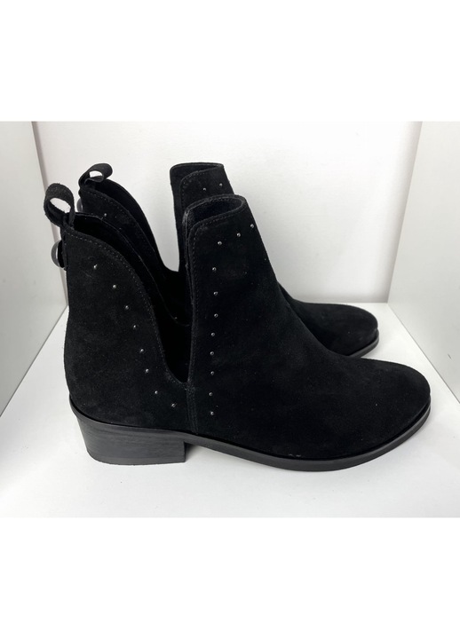 Botine dama Higo din piele, Negru