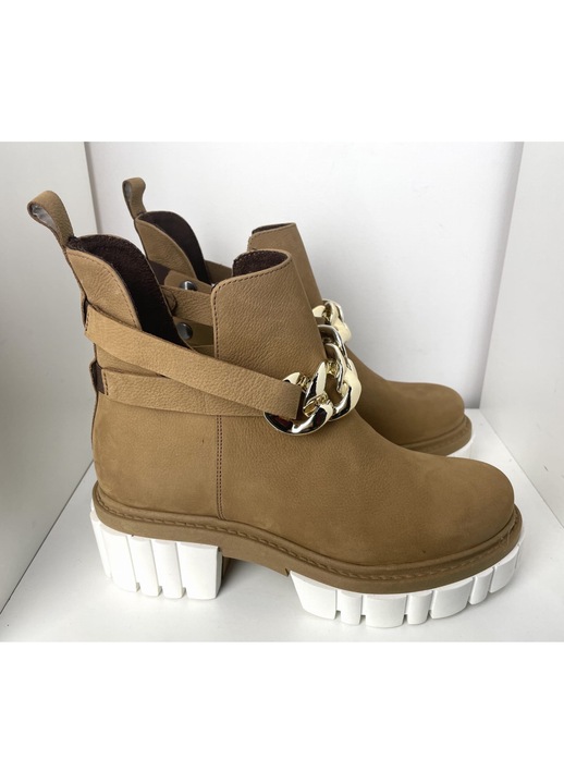 Botine dama, Higo, Piele, Bej1