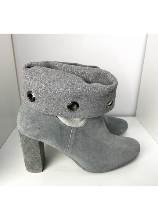Botine dama, Higo, Piele, Gri, Gri