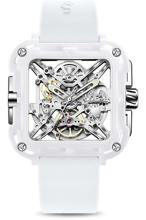 Дамски часовник, Ciga Design, Силикон, Бял
