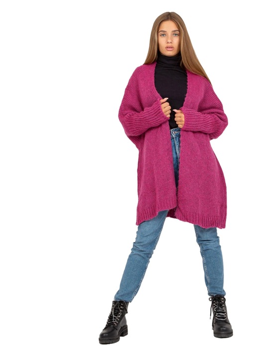 Női oversize kardigán, Och Bella, Akril, Rózsaszín, Univerzális méret