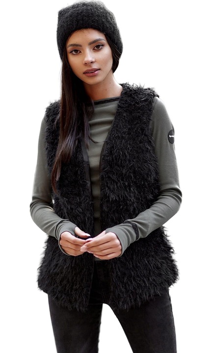 Vesta dama, Och Bella, Poliester, Negru, XL