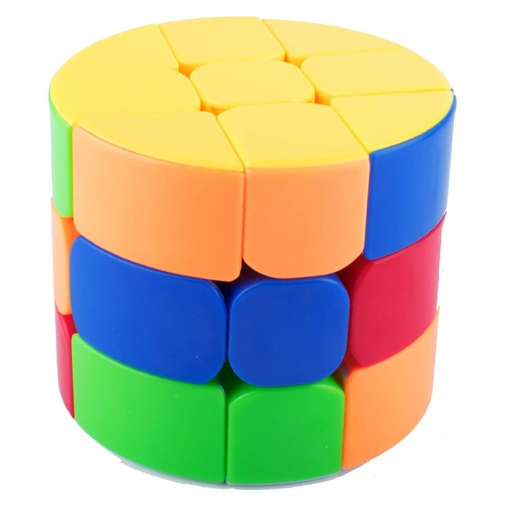 Cub magic cilindric 3x3, multicolor, 5.7x5.7cm