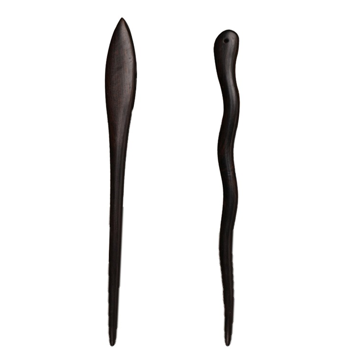 Set 2 bete pentru par, Cozevdnt, Lemn, Negru
