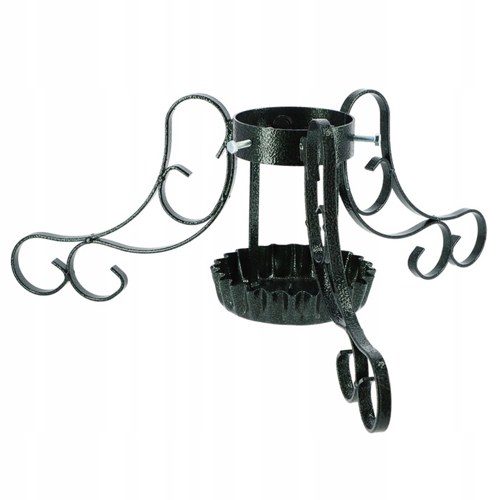 Fenyőtartó, Kadax, Acél, 12,4 cm, 60 cm, 26 cm, Fekete