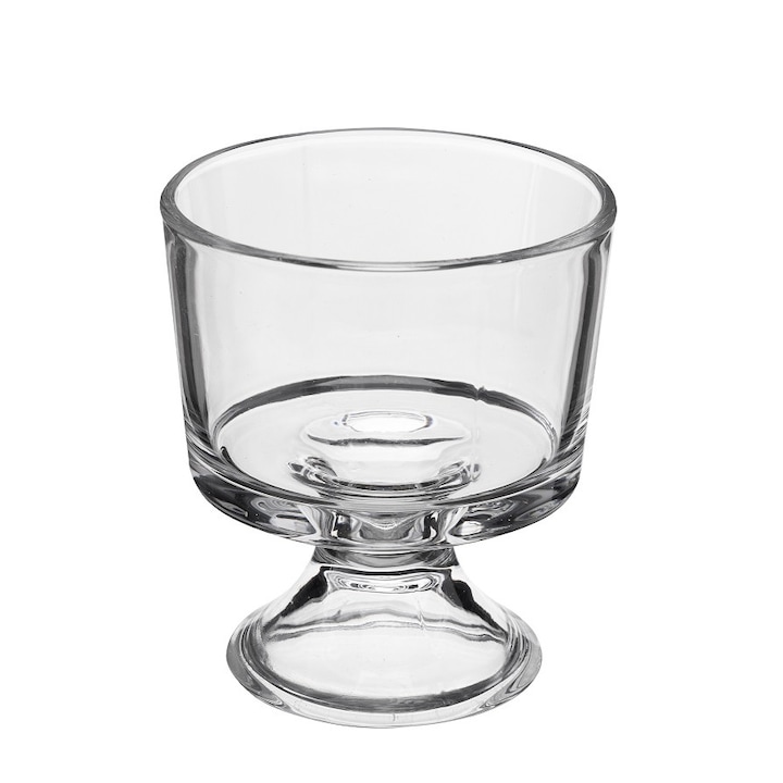 Set 6 pahare pentru inghetata, Kadax, Sticla, 280 ml, Transparent