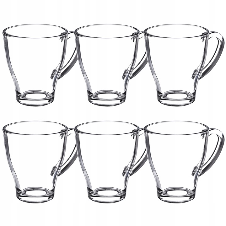 6 db pohár készlet, Kadax, 250ml, átlátszó