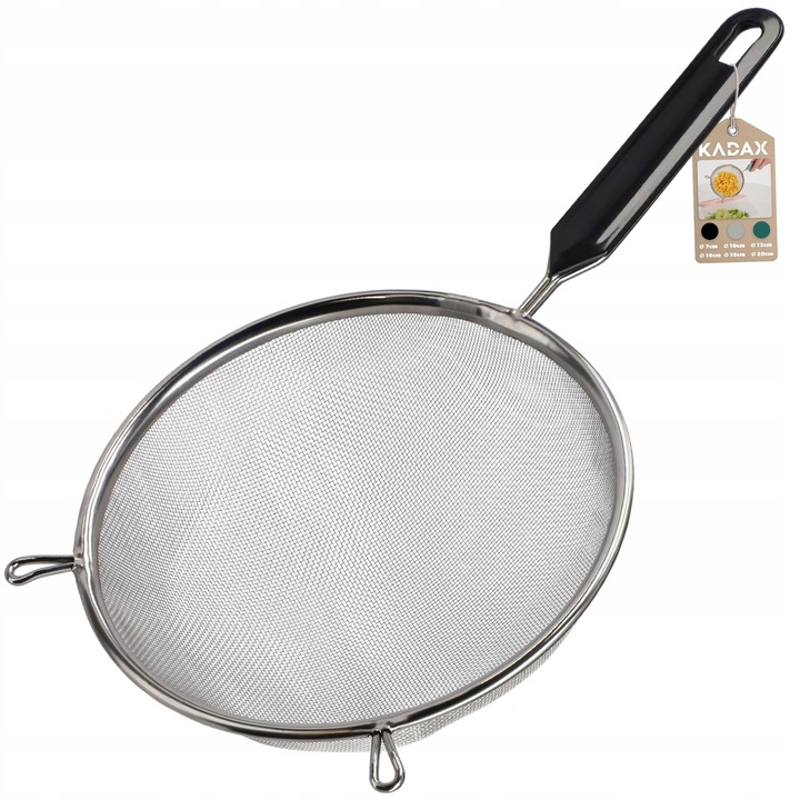 Strecuratoare, Kadax, Otel inoxidabil, 10 cm, Argintiu/Negru