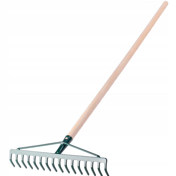 Grebla pentru frunze, Kadax, Metal, 41 x 137 cm, Verde/ Maro