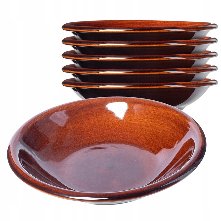 Set de 6 farfurii din gresie de 23 cm Kadax