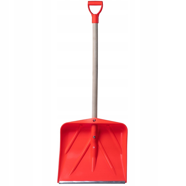 Lopata de zapada KADAX, trunchi din lemn, 50x43cm, 2 in 1, portocalie