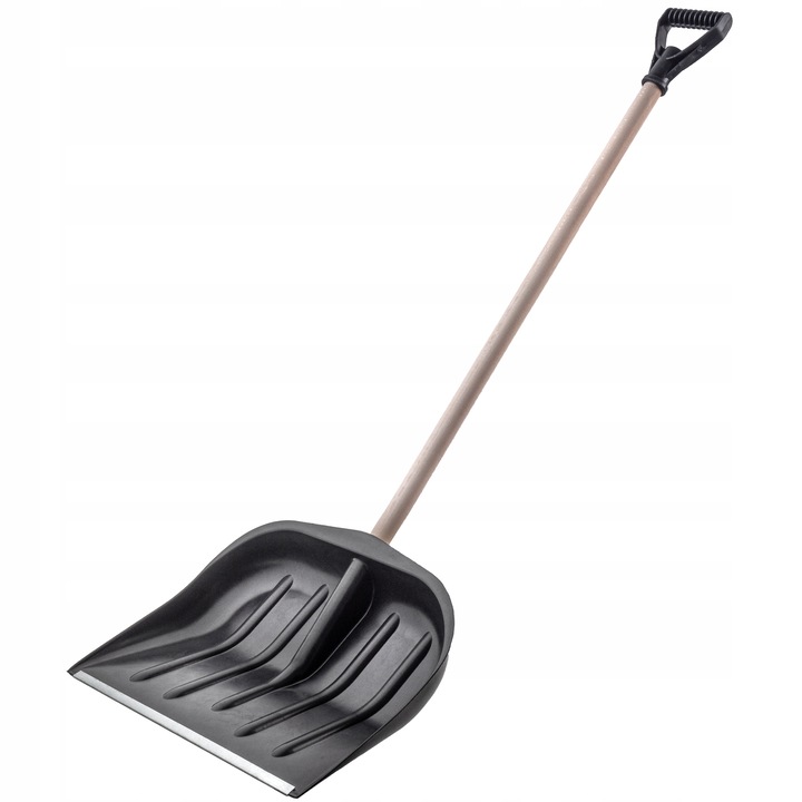 Lopata de zapada, Kadax, Lemn/ Plastic, 130 x 45 cm, Maro/ Negru