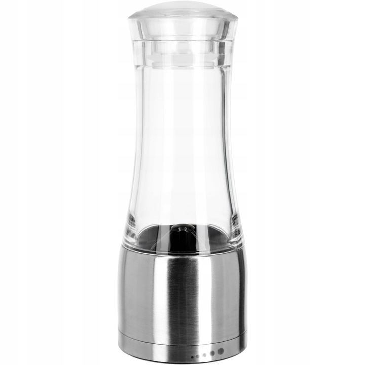 Rasnita manuala, KADAX, Acril/Ceramica/Otel, Argintiu/Transparent