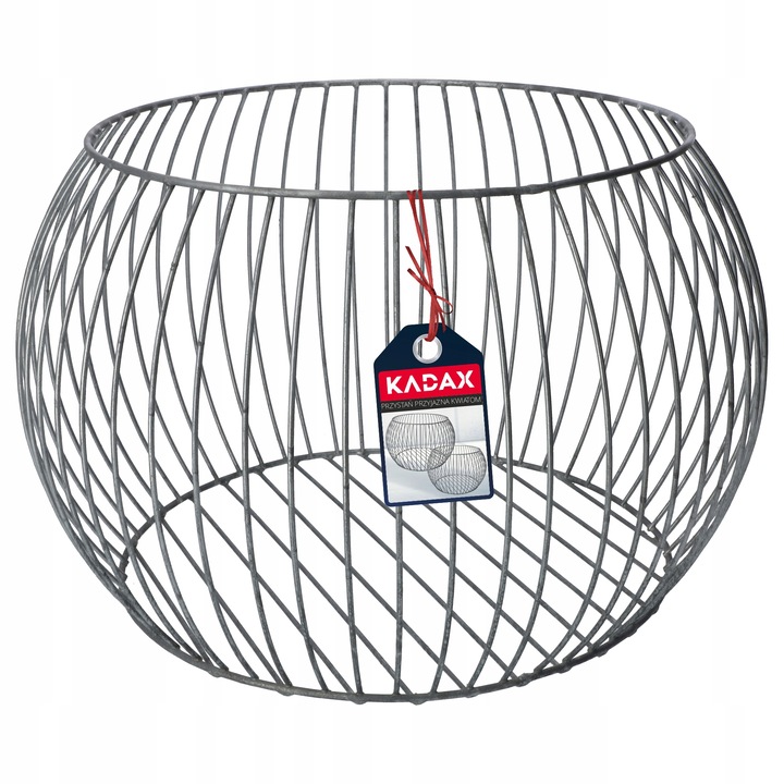 Ghiveci de gradina, Kadax, Otel, 66 cm, Argintiu