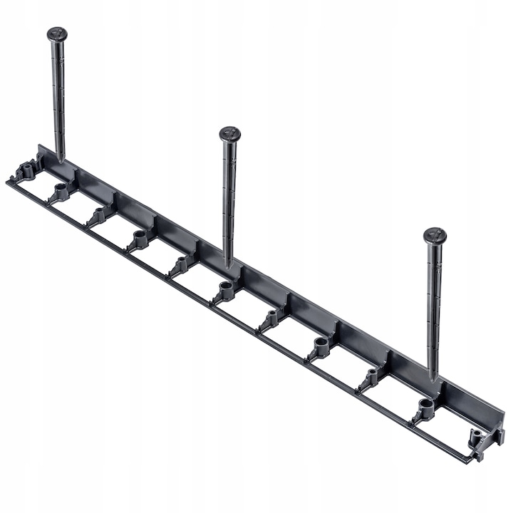 Bordura cu 3 ancore pentru gradina, Kadax, 102 x 8 x 4.5 cm, Plastic, Negru