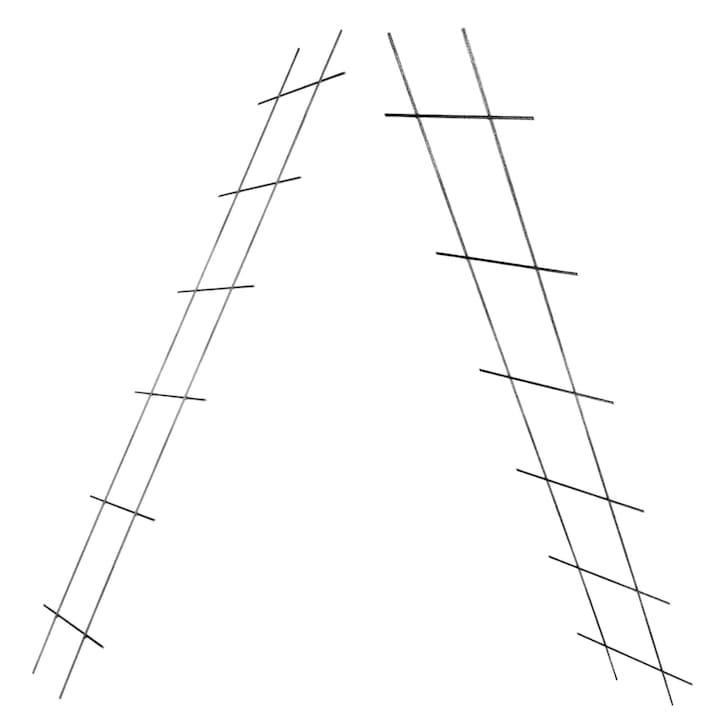 Spalier de gradina pentru flori, Kadax, Metal, 30 x 150cm, Negru