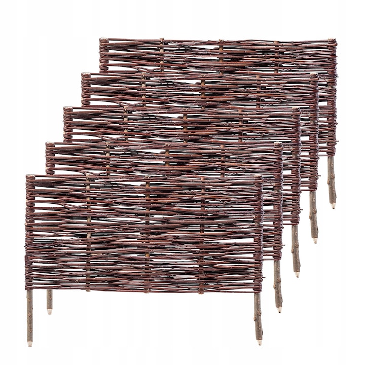 Комплект от 5 огради, KADAX, Ракита, 60x40см, Кафяв