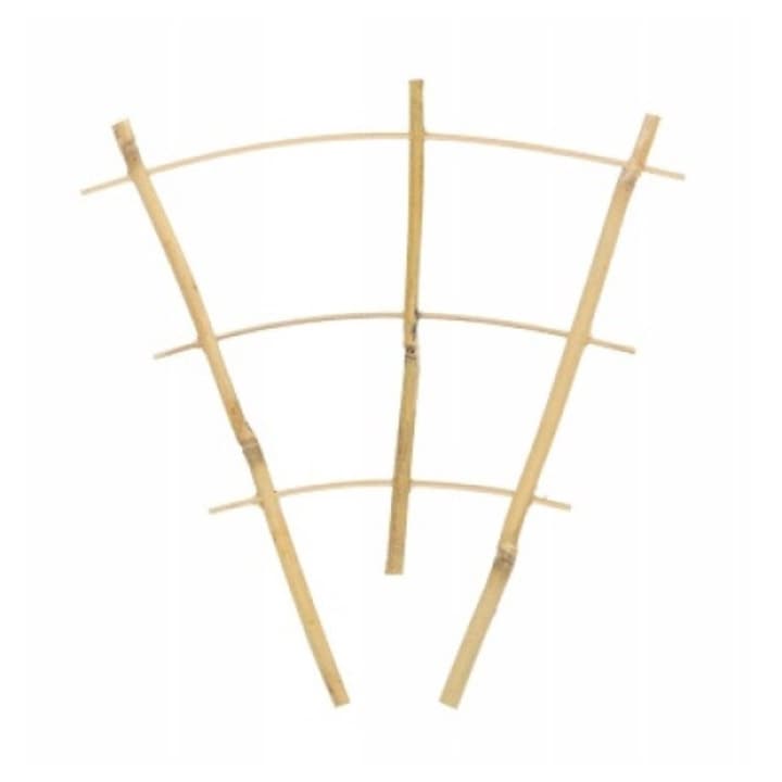 Комплект 5 градински перголи, Kadax, Форма на стълба, Бамбук, 26 см, Бежов