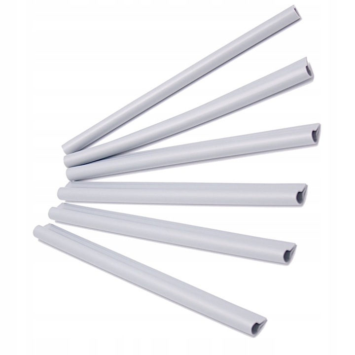 Cleme pentru panouri de gard, Plastic, Gri, 6 buc