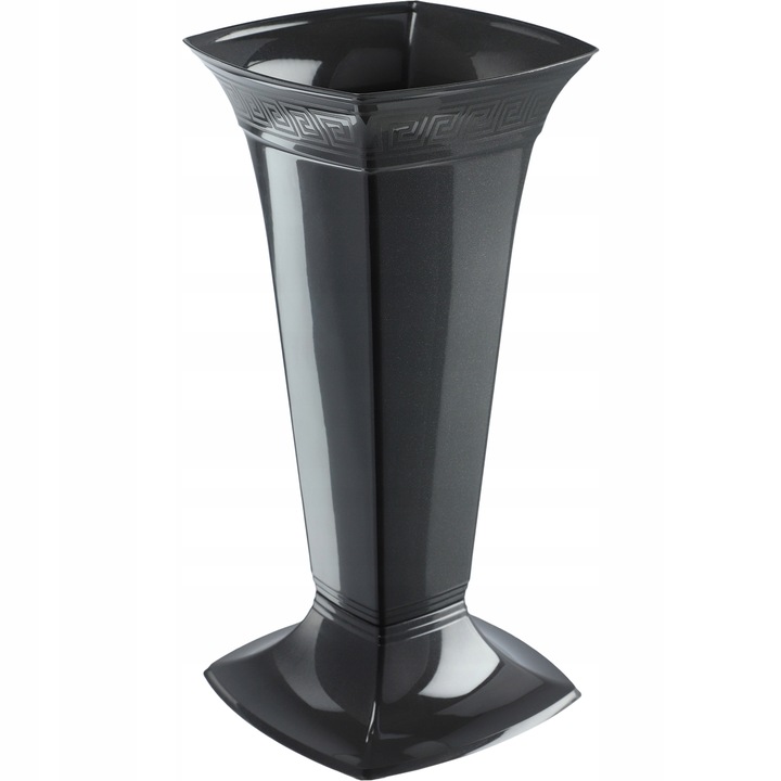 Vaza pentru cimitir, Kadax, 39 cm, Plastic, Negru