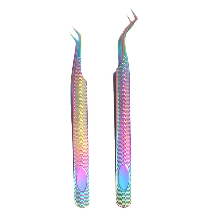 Комплект пинсети за удължаване на мигли Cozevdnt, Multicolor