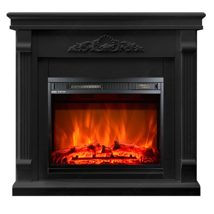 Semineu electric, Masomi, Floris 23 & Loran-23 Color' 1600 W, Grafit mat, 103*89*30 cm