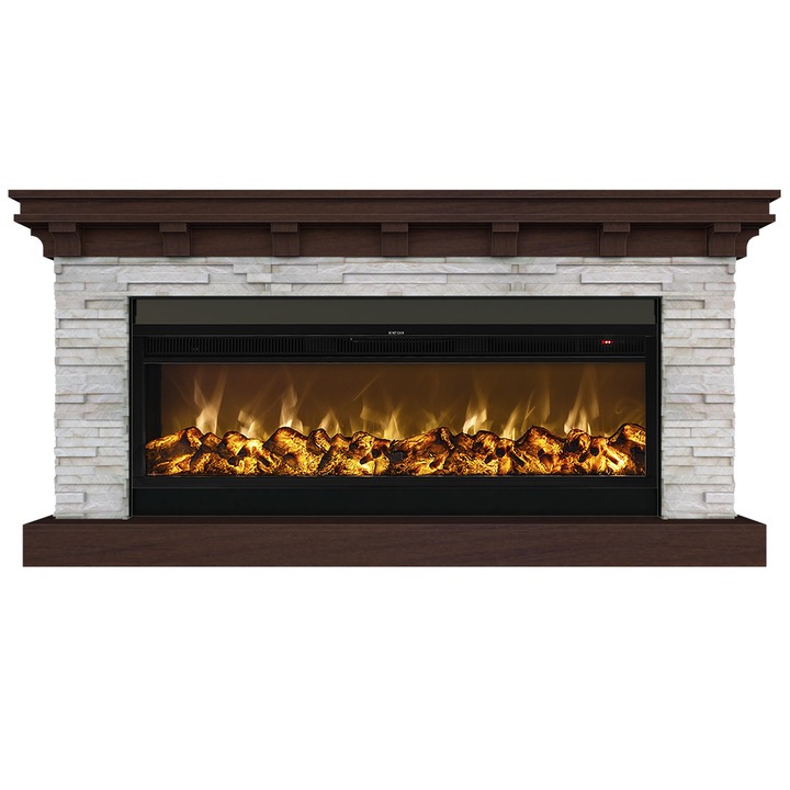 Semineu electric, Masomi, Sheldon 50 & Tasmania-50' 1600 W, Nuc negru, 178*87*35 cm