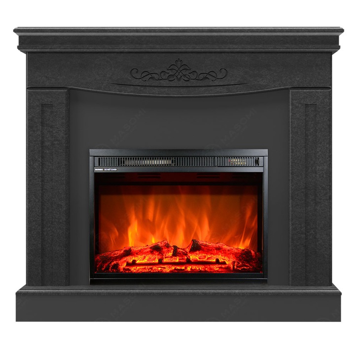 Semineu electric, Masomi, Sweet 26 & Loran-23 Color' 1600 W, Beton intunecat, 102*103*28 cm