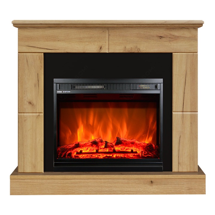 Semineu electric, Masomi, Maxwell 23 & Loran-23 Color' 1600 W, Stejar gold craft, 98*88*28 cm