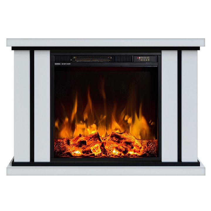 Semineu electric, Masomi, Margo 20 & Frank-20' 1600 W, Supermat alb/Negru, 88*61*23 cm