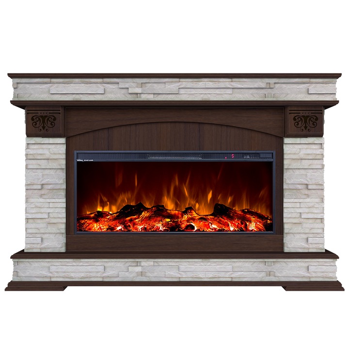 Semineu electric, Masomi, Onyx 35 & Tasmania-35' 1600 W, Nuc negru, 140*90*34 cm