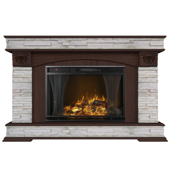 Semineu electric, Masomi, Onyx 35 & Nexus-28' 1600 W, Nuc negru, 140*90*34 cm