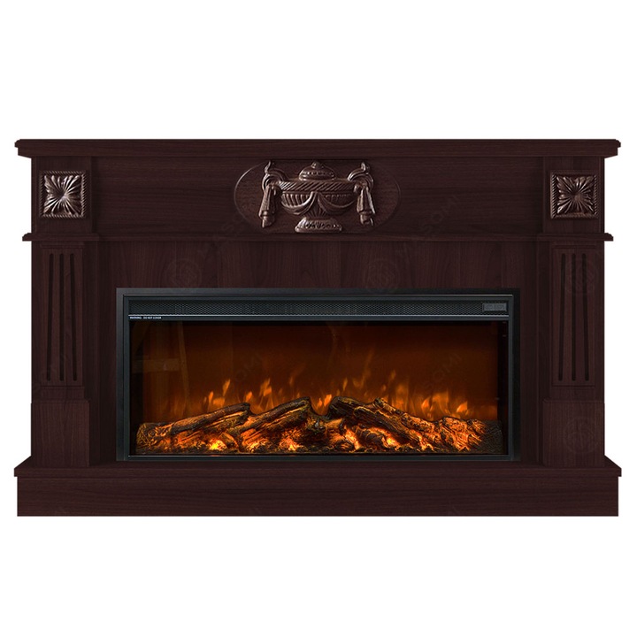 Semineu electric, Masomi, Verona 33 & Tasmania-35' 1600 W, Nuc negru, 135*84*30 cm